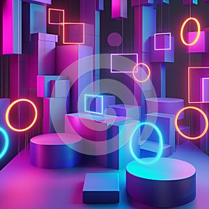 Colorful neon abstracy background