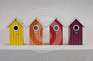 Colorful nesting boxes