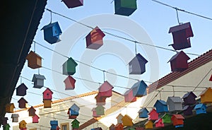 Colorful nesting boxes