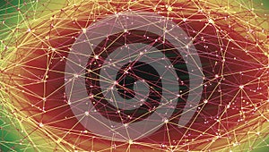 Colorful Network of Interconnected Lines