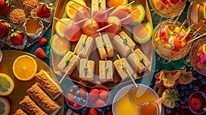 Colorful New Years Eve Snack Display