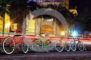 Colorful night bike