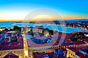 Colorful nightscapes of city Zadar photo