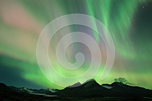 Colorful northern lights photo