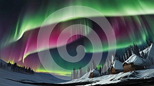 The Colorful Northern Lights also known as the Aurora Borealis