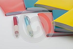 Colorful notebooks. back to school photo