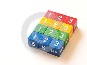 Colorful numbered blocks for learning (II)