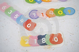 colorful numbers with a lot of numbers