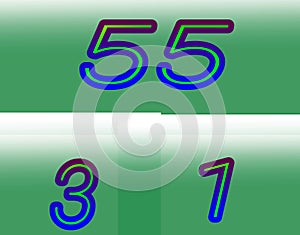 Colorful  Numbers set in hand drawn ,