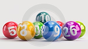 Colorful Numerology Balls Showcasing Personality Numbers