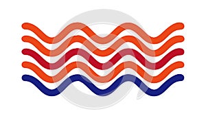 Colorful Ocean Waves Abstract Vector Pattern, vector design Generative AI