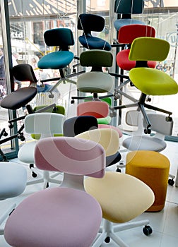 Colorful office chairs