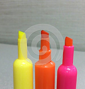 Colorful office highlighters