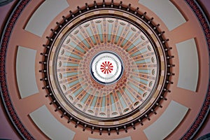 Colorful Ohio Statehouse Rotunda Dome