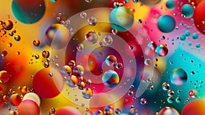 Colorful Oil Droplets: A Culinary Symphony