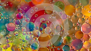 Colorful Oil Droplets: A Culinary Symphony