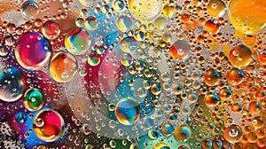 Colorful Oil Droplets: A Culinary Symphony