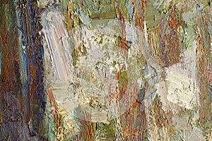 Colorful oil paint texture closeup