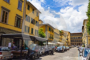 Historic architecture old street Florence Tuscany Italy