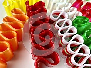 Colorful, old fashioned ribbon candies