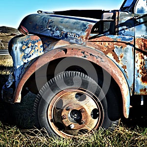 Colorful Old Junked Truck Lomograph