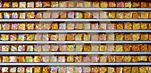 Colorful opalescent glass tesserae