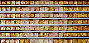 Colorful opalescent glass tesserae photo