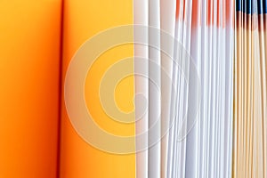 Colorful open book pages