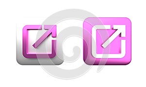 Colorful Open in new window icon isolated on white background. Open another tab button sign. Browser frame symbol photo
