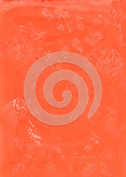 Colorato arancia dipinto secondo spazzola stampa foglie modello. fermenta il dipinto. spazzola i colpi 