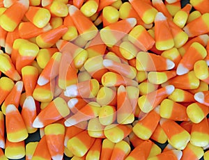 Colorful orange Halloween candy corns