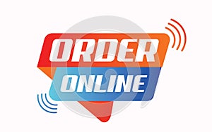 Colorful Order Online button.Order Online button vector illustration eps10