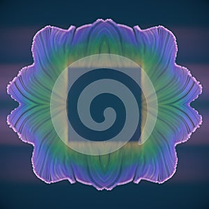 Colorful organic growing lines on dark blue background. 3d rendering digital illustration