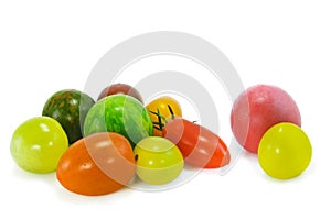 Colorful organic tomatoes