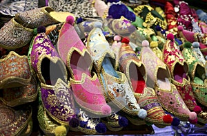Colorful oriental shoes