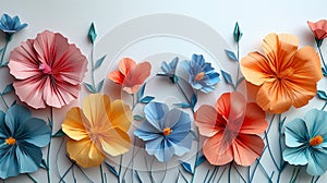 Colorful Origami Flower made from Patterned Paper