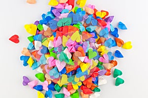 Colorful origami heart