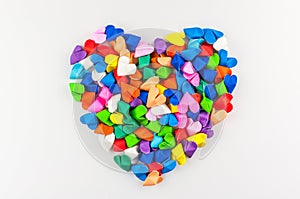 Colorful origami heart