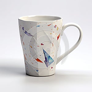 Colorful Origami Mug With Textural Surface Treatment