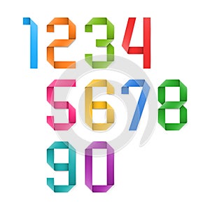 Colorful origami numbers