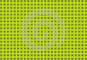 Texture with the number 12 in square, background, torn and reassembled yellow paper, mathematics,