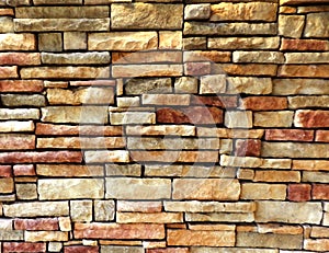 Colorful outdoor brick wall texture background