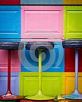 Colorful outdoor scene