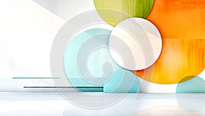 Colorful overlapping circles creating a modern abstract background