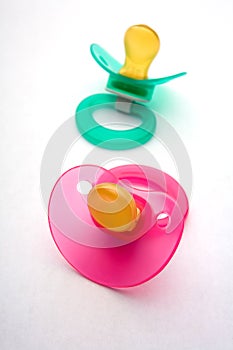 Colorful pacifiers