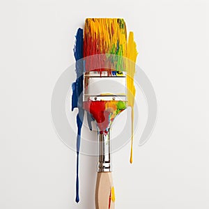 Colorful Paint Brush Drips