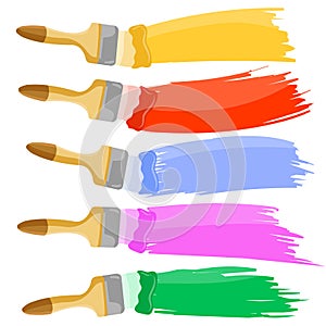 Colorful paint brushes