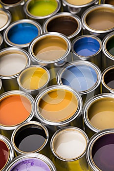 Colorful paint can, Creativity concept