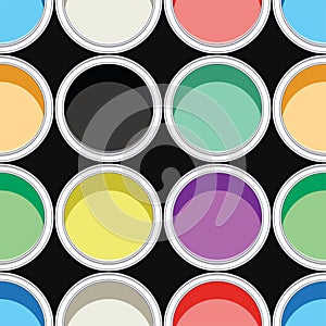 colorful paint cans, vector