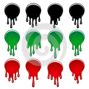 Colorful Paint Drips Sticker Set